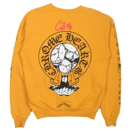 Chrome Hearts Matty Boy Call Me Crewneck Yellow