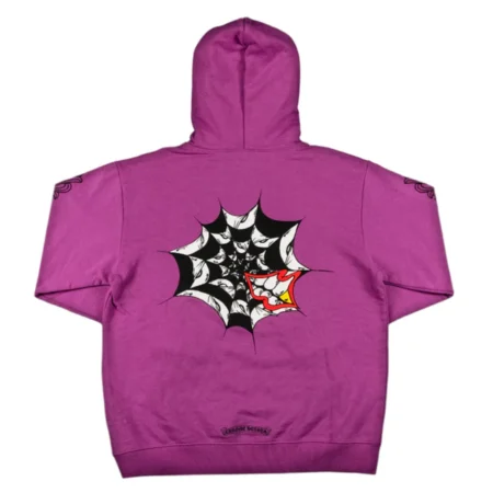 Chrome Hearts Matty Boy Spider Web Hoodie Purple